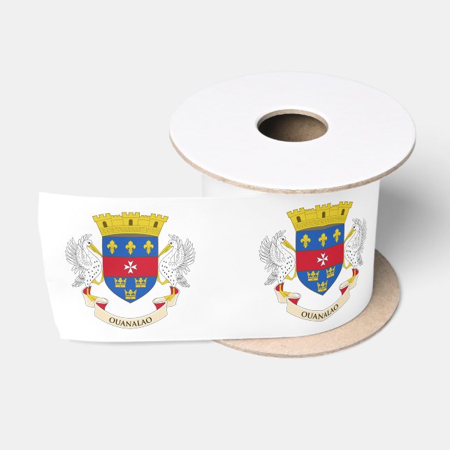 Saint Barthélemy Flag Satin Ribbon (Spool)