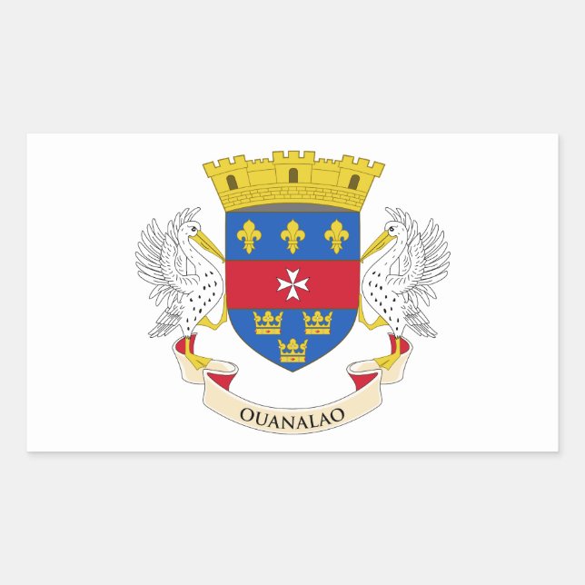 Saint Barthélemy Flag Sticker (Front)