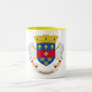 Saint Barthélemy Flag Two-Tone Coffee Mug