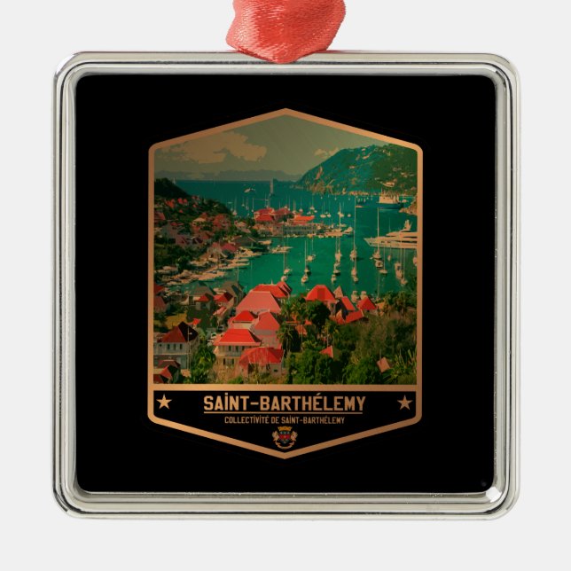 Saint Barthélemy Metal Ornament (Front)