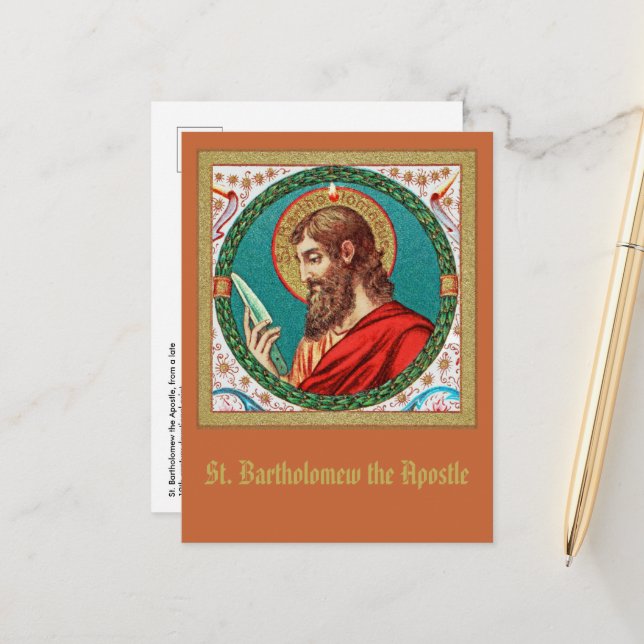 Saint Bartholomée l'Apôtre (JMAS 03) Carte postale (Devant/Arrière en situation)