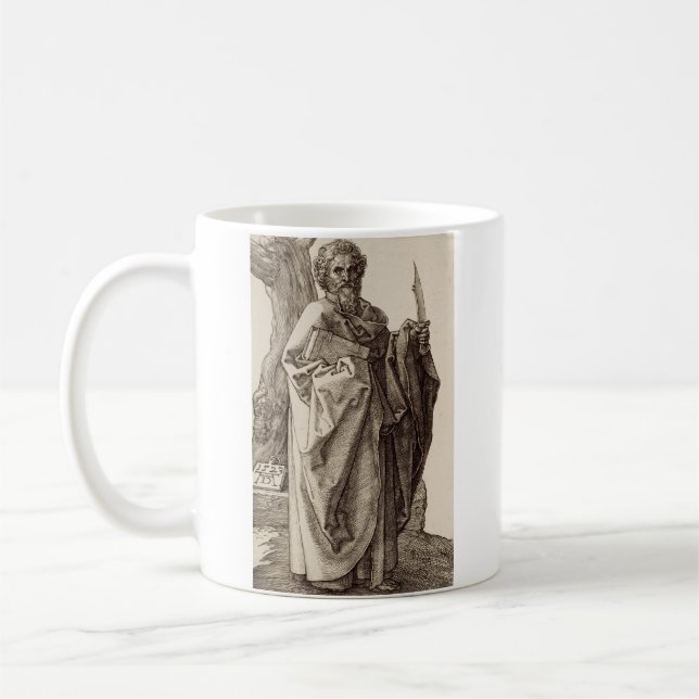 Saint Bartholomew the Apostle by Albrecht Durer  Coffee Mug (Left)