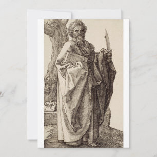 Saint Bartholomew the Apostle by Albrecht Durer Holiday Card