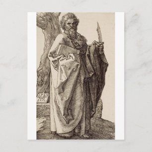 Saint Bartholomew the Apostle by Albrecht Durer Postcard