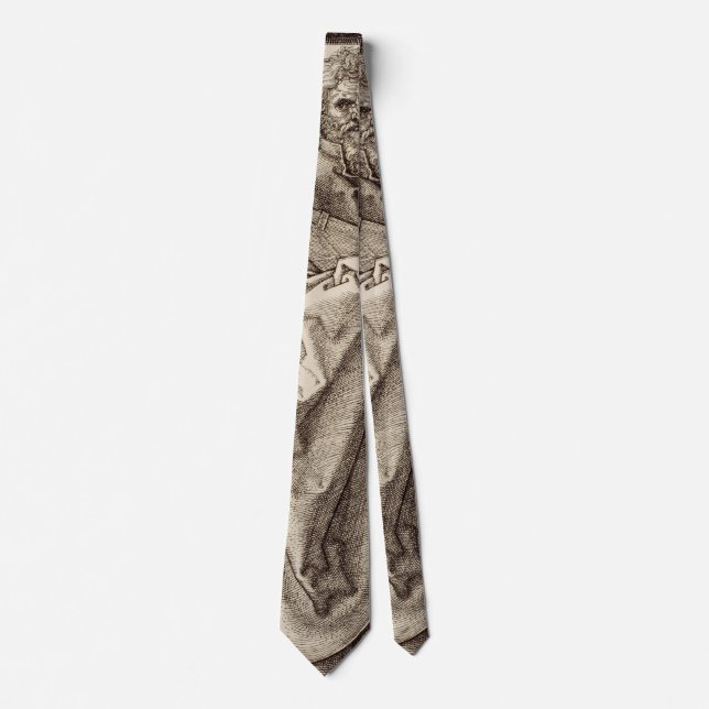 Saint Bartholomew the Apostle by Albrecht Durer  Tie (Front)