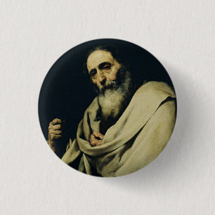 Saint Bartholomew the Apostle by Jusepe de Ribera  1 Inch Round Button