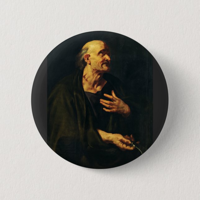 Saint Bartholomew the Apostle by Rubens 2 Inch Round Button (Front)