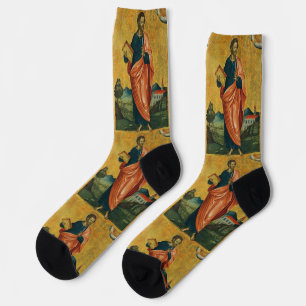 Saint Bartholomew the Apostle orthodox icon Socks