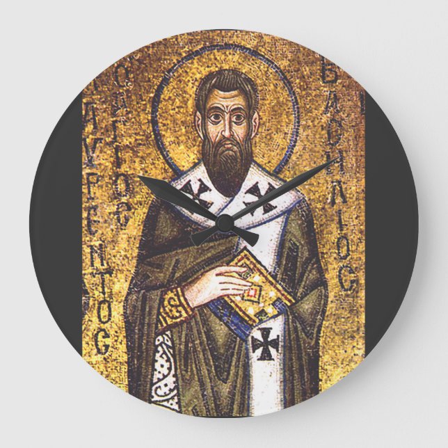Saint Basil of Caesarea Large Clock (Front)