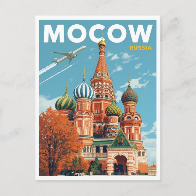 Saint Basil's Cathedral in Moscow Postcard (Front)