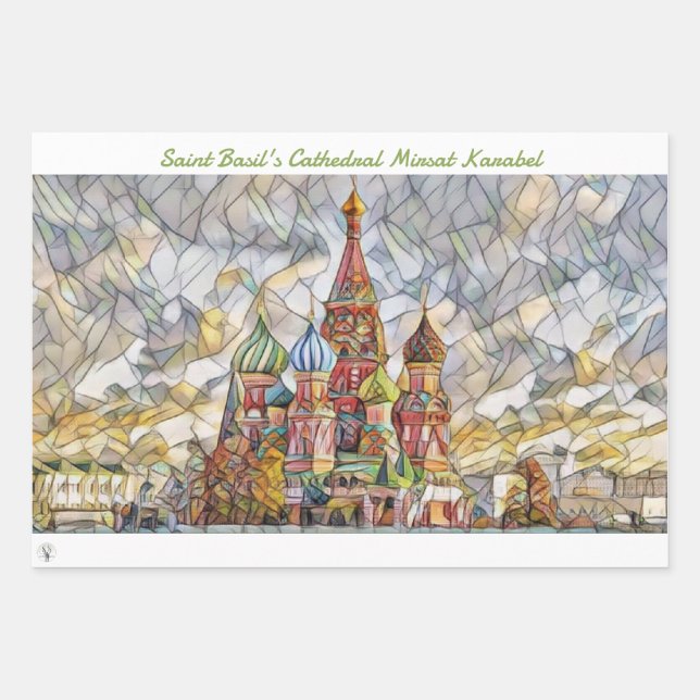 Saint Basil's Cathedral Mirsat Karabel Wrapping Pa Wrapping Paper Sheet (Front)