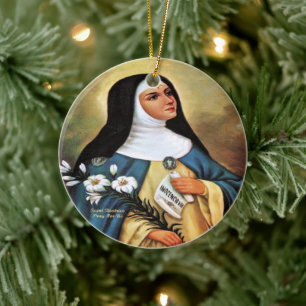 Saint Beatrix of Silva Ceramic Ornament