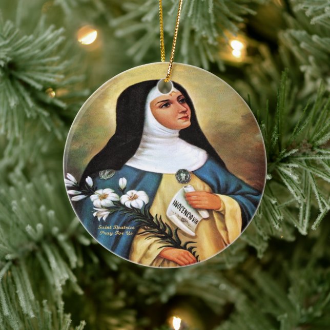Saint Beatrix of Silva Ceramic Ornament (Tree)