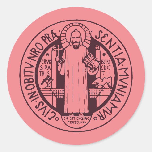 Saint Benedict Medal Classic Round Sticker (Front)