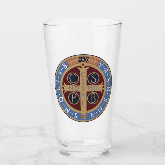 Saint Benedict Medal Glass (Front)