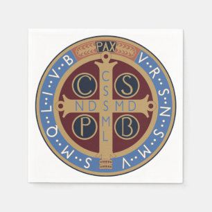 Saint Benedict Medal Napkin