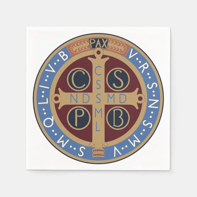 Saint Benedict Medal Napkin (Front)