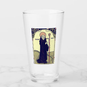 Saint Benedict of Nursia Abbot of Monte Cassino Glass