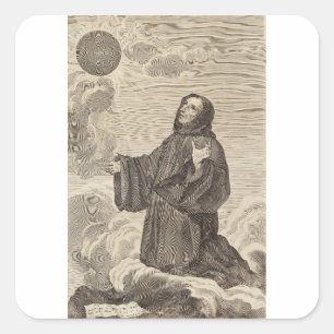 Saint Benedict of Nursia Square Sticker