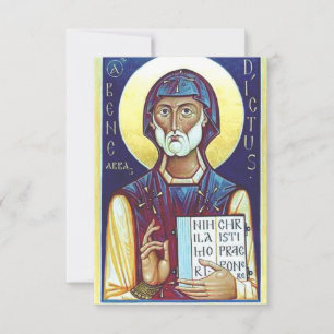 Saint Benedict of Nursia Thank You Card