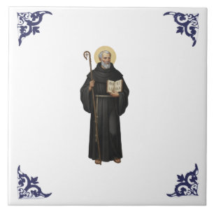 Saint Benedict Religious St Christian Tile