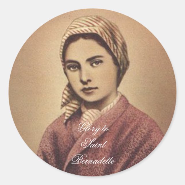 SAINT BERNADETTE  CLASSIC ROUND STICKER (Front)