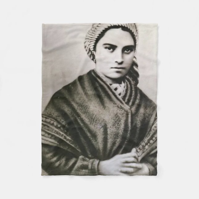 Saint Bernadette Fleece Blanket (Front)