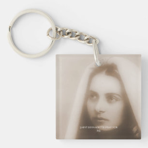 Saint Bernadette Pray for Me Keychain