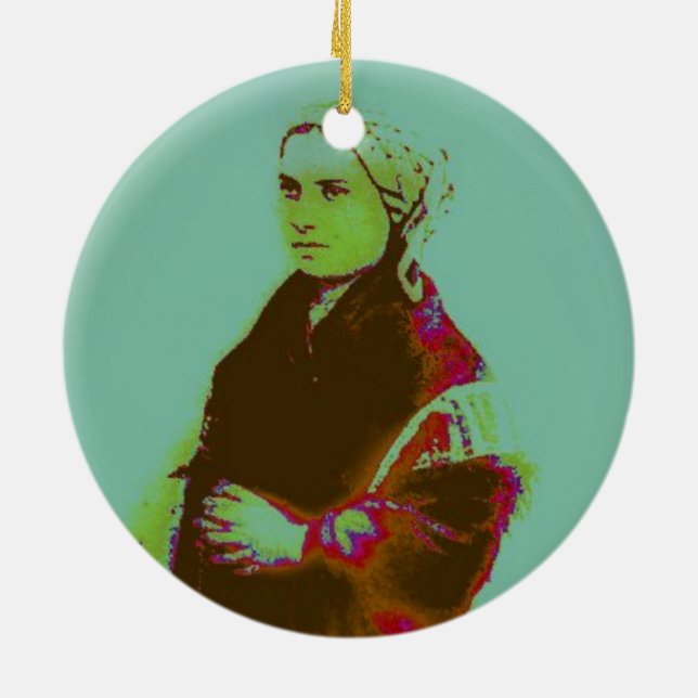 SAINT BERNADETTE SOUBIROUS CERAMIC ORNAMENT (Back)
