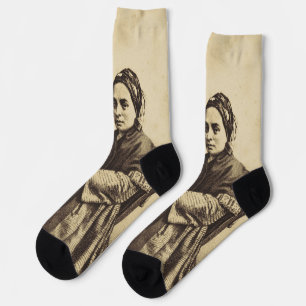 Saint Bernadette Soubirous Fine Art Socks