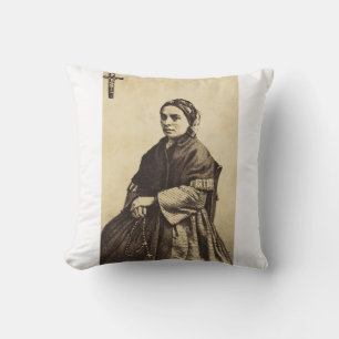 Saint Bernadette Soubirous Fine Art Throw Pillow