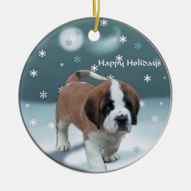 Saint Bernard Arbre de Noël Ornements (Devant)