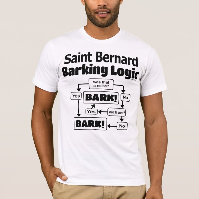 Saint Bernard Barking Logic T-Shirt (Front)