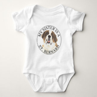 Saint Bernard Big Sister Baby Bodysuit