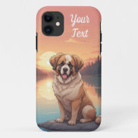 Saint Bernard by Lake
