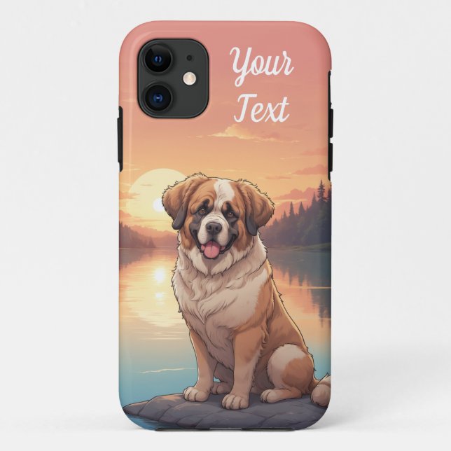 Saint Bernard by Lake Case-Mate iPhone Case (Back)