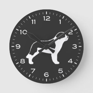 Saint Bernard Chalk Style Drawing Dog Round Clock