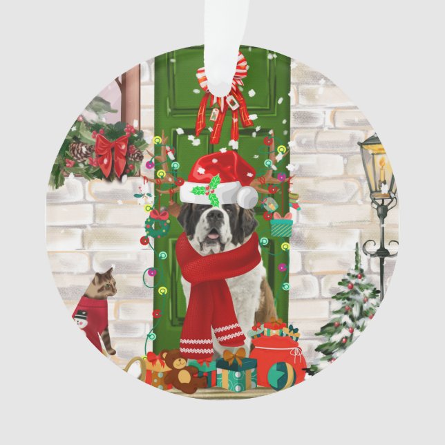 Saint Bernard Chien Noël (devant)
