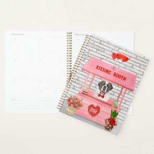 Saint Bernard Chien Saint Valentin Booth de baiser