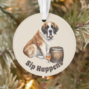 Saint Bernard Chien Sip Happen