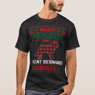 Saint Bernard Christmas Pajama Ugly Christmas Swea T-Shirt
