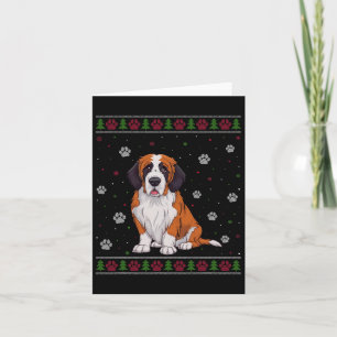 Saint Bernard Christmas Sweater Xmas Pet Animal Do Card
