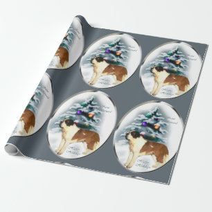 Saint Bernard Christmas Wrapping Paper
