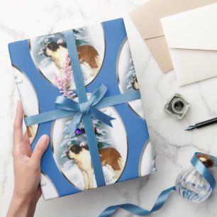 Saint Bernard Christmas Wrapping Paper