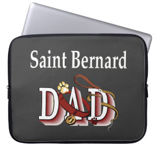 Saint Bernard Dad Gifts Laptop Sleeve