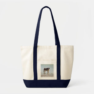 Saint Bernard dog at the beach tote bag, gift idea