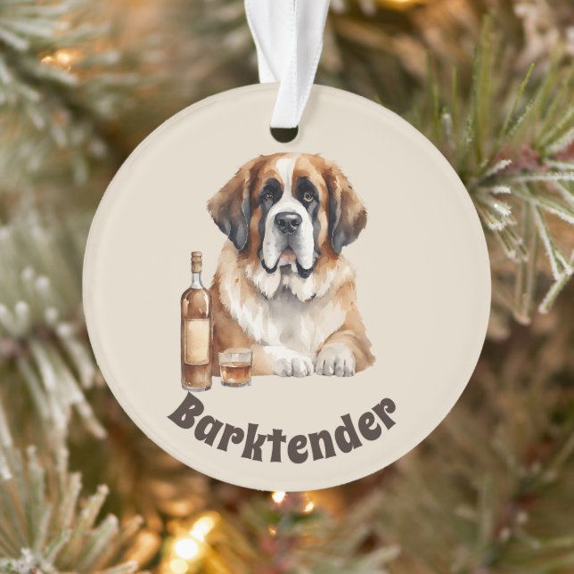 Saint Bernard Dog Barktender Extraordinair (Arbre)