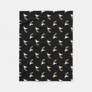 Saint Bernard Dog Breed Pattern Fleece Blanket