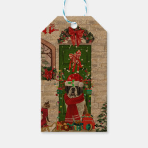 Saint Bernard Dog Christmas Gift Tags