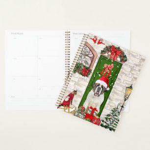 Saint Bernard Dog Christmas  Planner